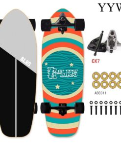 CX7 Surf Skateboard Skating Abec-9 Smooth Sliding Trucks For Outdoor Ski Trainning Board Land Surfboard Complete Maple Adult