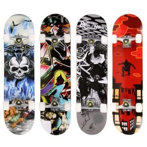 Alternative view of Fashion PRO Print Wood Board Complete Deck Skateboard Maple Wood Super Smooth PU Wheels High Speed Precision Bearing