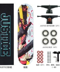 Alternative view of Professional Skateboard Old School Cruiser for Kids Adults Beginners Double Rocker Four Wheel Kick Scooter