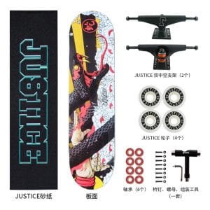 Alternative view of Professional Skateboard Old School Cruiser for Kids Adults Beginners Double Rocker Four Wheel Kick Scooter