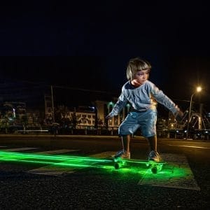 Alternative view of Skateboard Flash Touch LED Light Longboard Night Accessory USB Rechargable Electric Scooter Board Blazers Lamp Underglow Gift