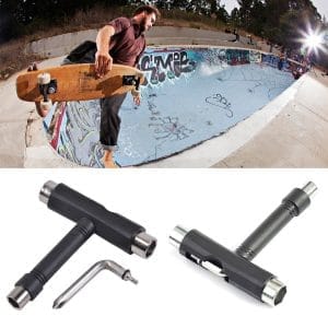 Alternative view of T Shape Skateboard Wrench Kit Multifunction MTB Bike Electric Scooter Repair Tools Snowboard Wrench Assembly Accessories Latest